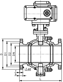 電動調節球閥結構圖